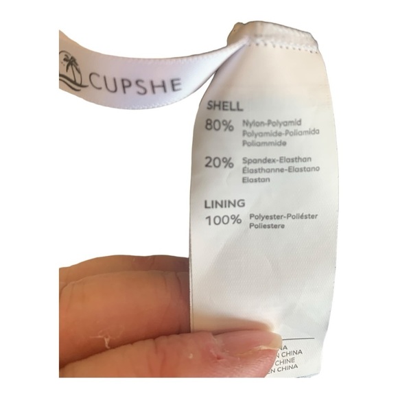 CUPSHE Women's Two Piece Bikini Set Floral Print Knot Bunny Tie - Size Medium - Picture 9 of 9